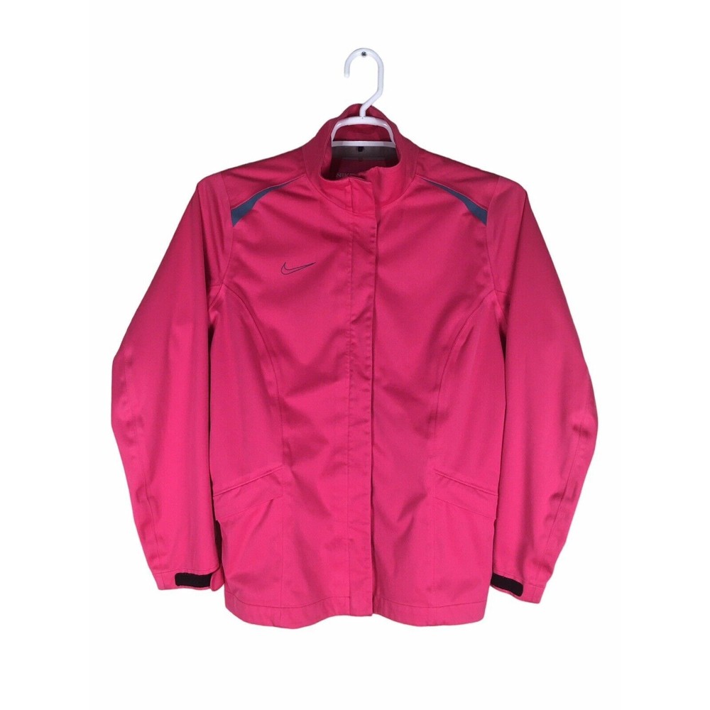 Nike Golf Storm Fit Womens Lightweight Pink Zip Pocket Jacket Size Large